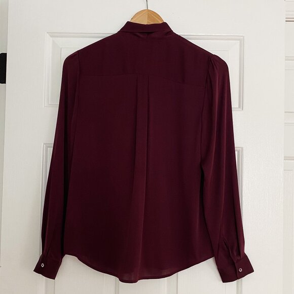 Quince Washable Stretch Silk Tie Neck Blouse - Picture 2 of 9